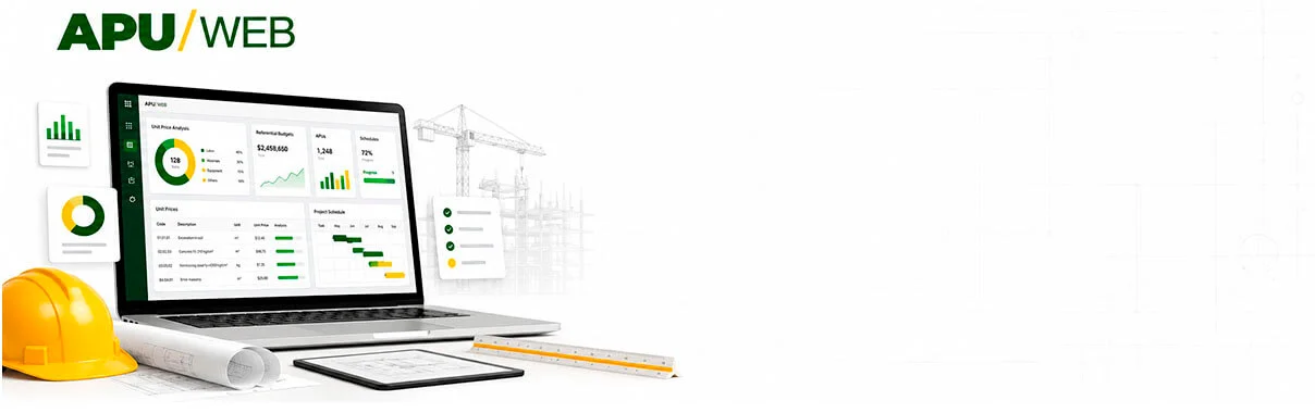 Interfaz de APUWeb para análisis de precios unitarios y presupuestos de obra